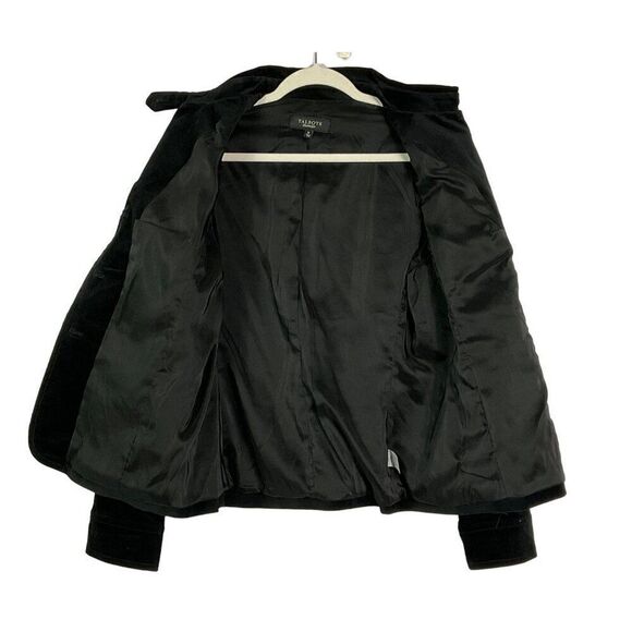 Talbots Women's Black Velvet Peplum Blazer Jacket Size 12, Lined, Pockets - Picture 4 of 11